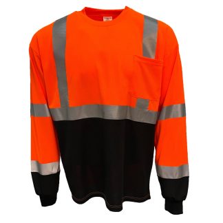 Class 3 Black Bottom Long Sleeve High Visibility T-Shirt – Wickmaster™ 2002BLS