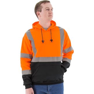Majestic Safety Hi-Vis Orange Pullover Hooded Sweatshirt – 75-5328