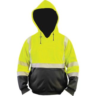 Wickmaster - Class 3 Black Bottom Thermal Lined Pullover Sweatshirt – Safety Green - JS3800